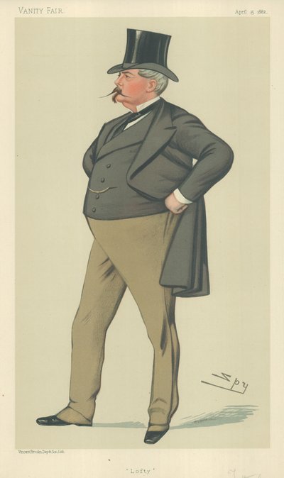 Mr Arthur Loftus Tottenham, Lofty, Vanity Fair cartoon by Leslie Matthew Ward